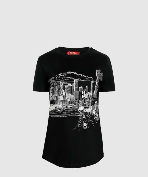 막스마라 로고 프린트 반팔