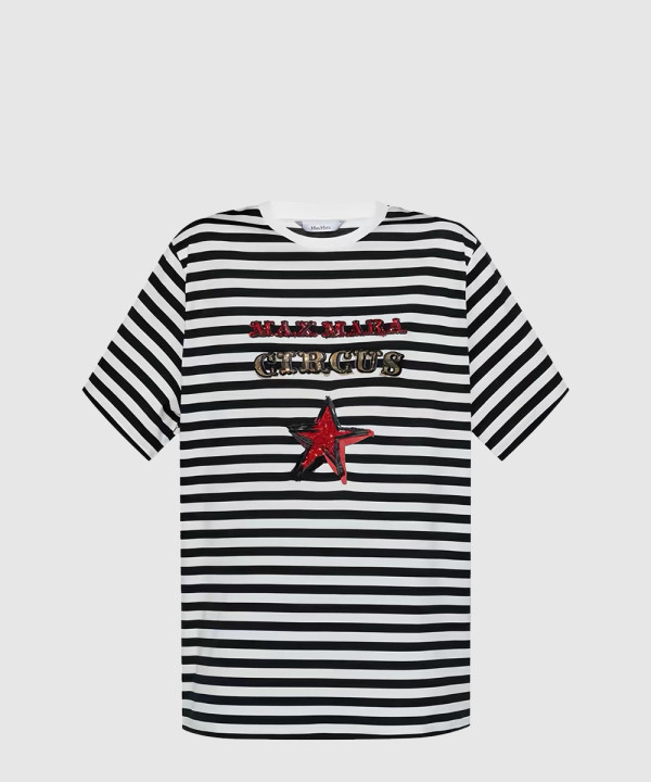 막스마라 스트라이프 반팔 티셔츠