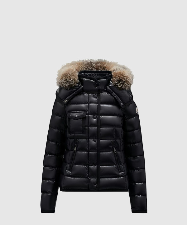 몽클레어 후드 시어링 쇼트 다운 재킷