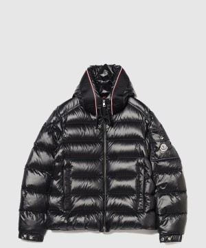 몽클레어 로고 쇼트 코트