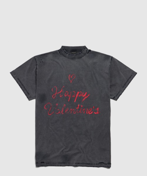 발렌시아가 립스틱 발렌타인 오버사이즈 티셔츠