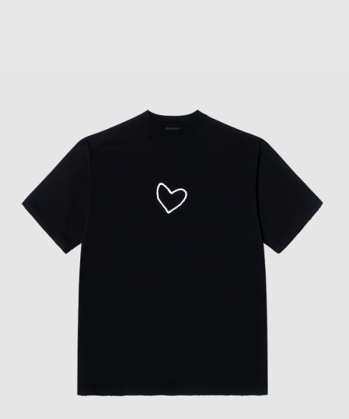 발렌시아가 로고 프린트 반팔