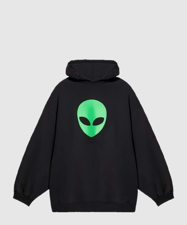 발렌시아가 에일리언 로고 후드