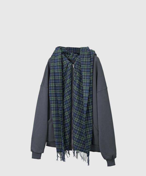 발렌시아가 스카프 집업 후드티