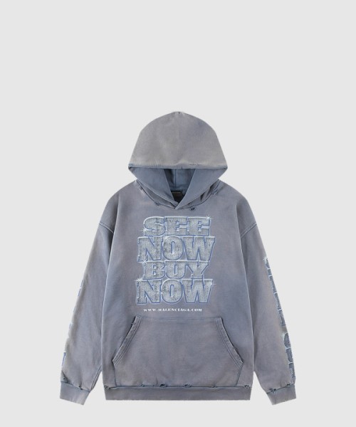 발렌시아가 라지 핏 후디