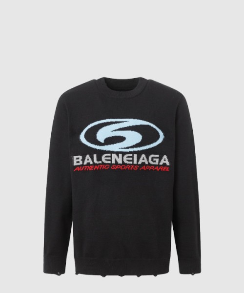 발렌시아가 로고 프린트 크루넥 스웨트셔츠