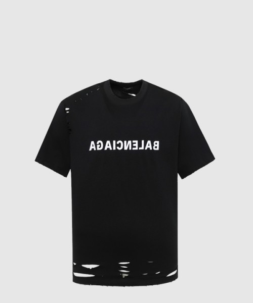 발렌시아가 디스트로이드 플랫그라운드 티셔츠