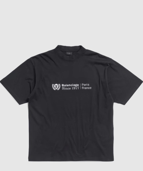 발렌시아가 인스티튜셔널 미디엄 핏 티셔츠