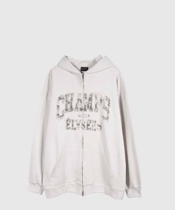 발렌시아가 샹젤리제 레귤러 핏 집업 후디