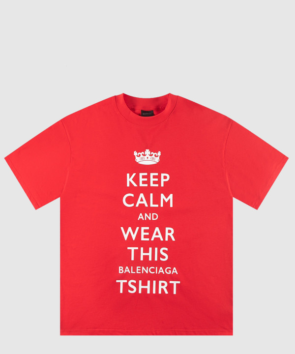 발렌시아가 로고 프린트 반팔