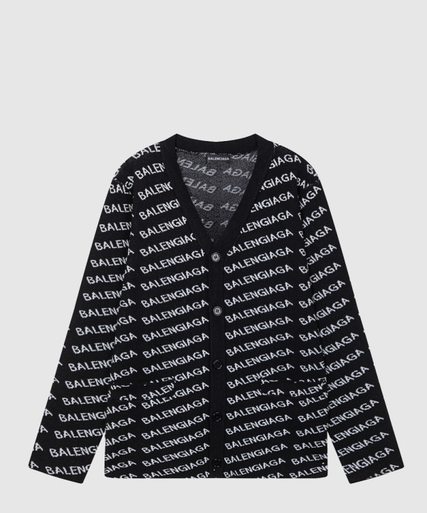 발렌시아가 올오버 로고 가디건