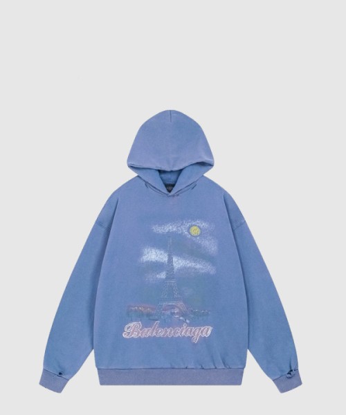 발렌시아가 파리 문 오버사이즈 후디