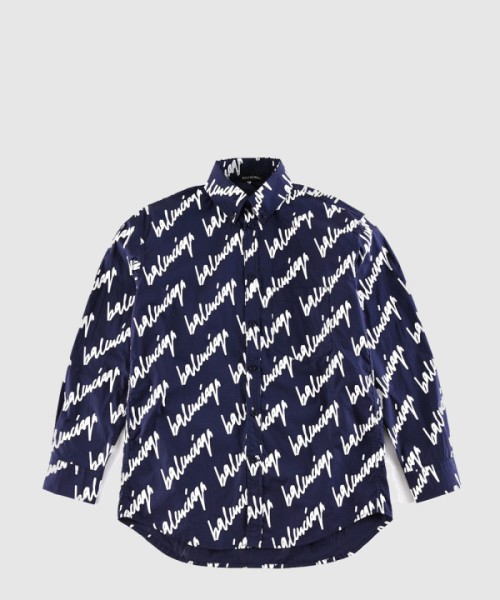 발렌시아가 뉴 스크리블 셔츠