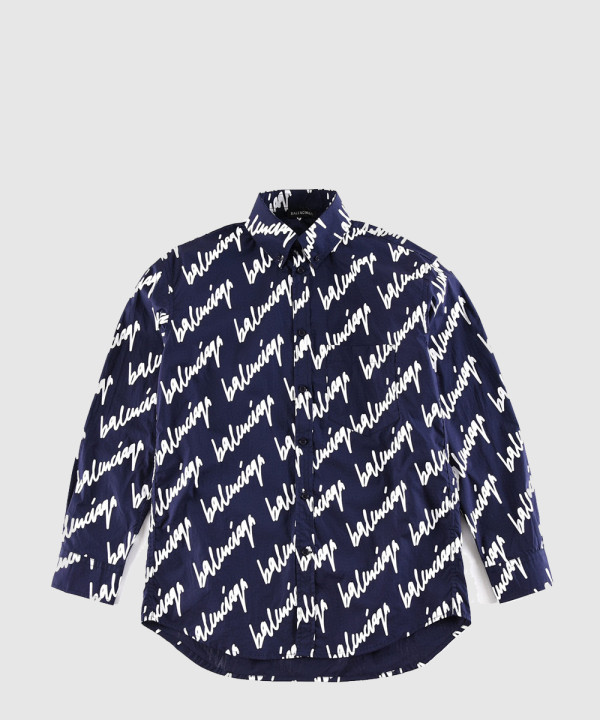 발렌시아가 뉴 스크리블 셔츠