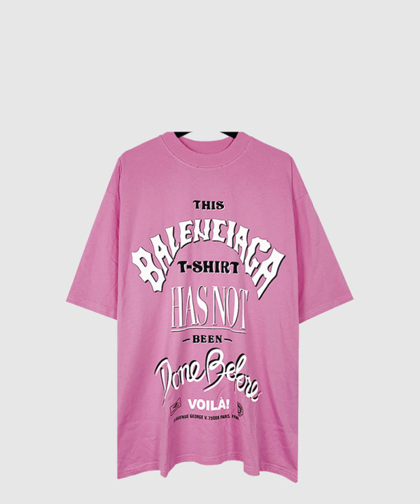 발렌시아가 로고 프린트 반팔