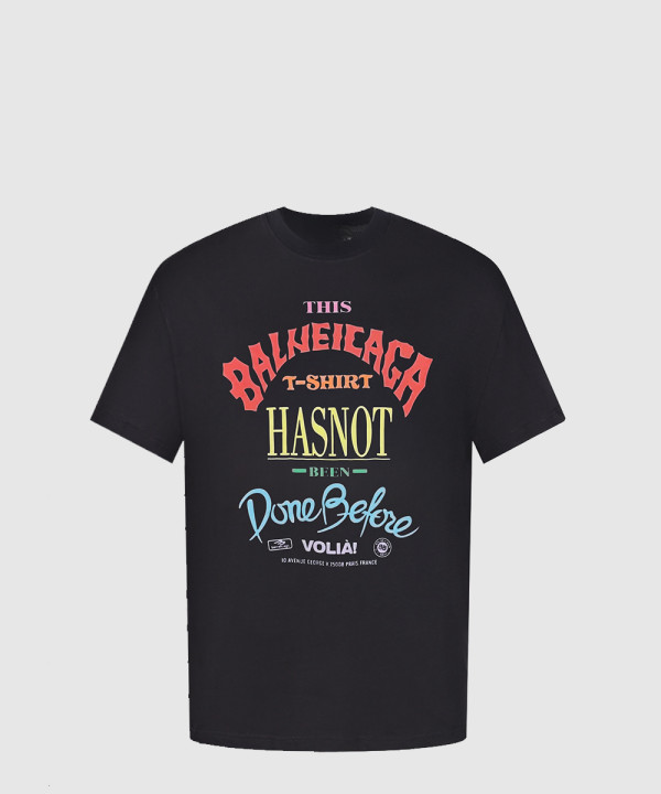 발렌시아가 로고 프린트 반팔