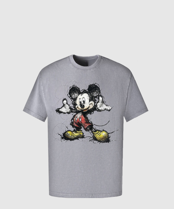 발렌시아가 로고 프린트 반팔