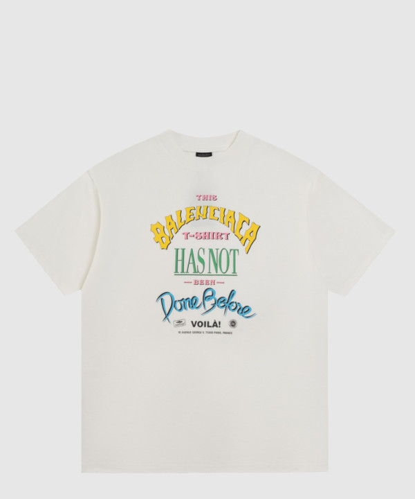 발렌시아가 로고 프린트 반팔