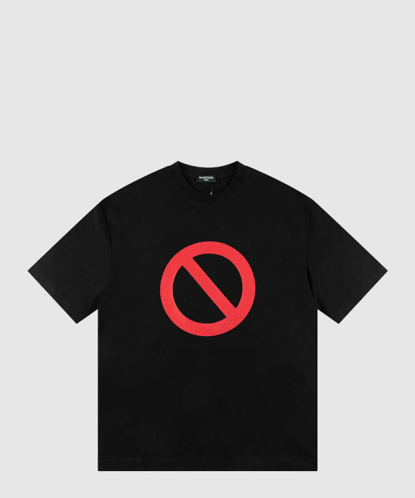 발렌시아가 로고 프린트 반팔