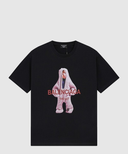 발렌시아가 로고 프린트 반팔