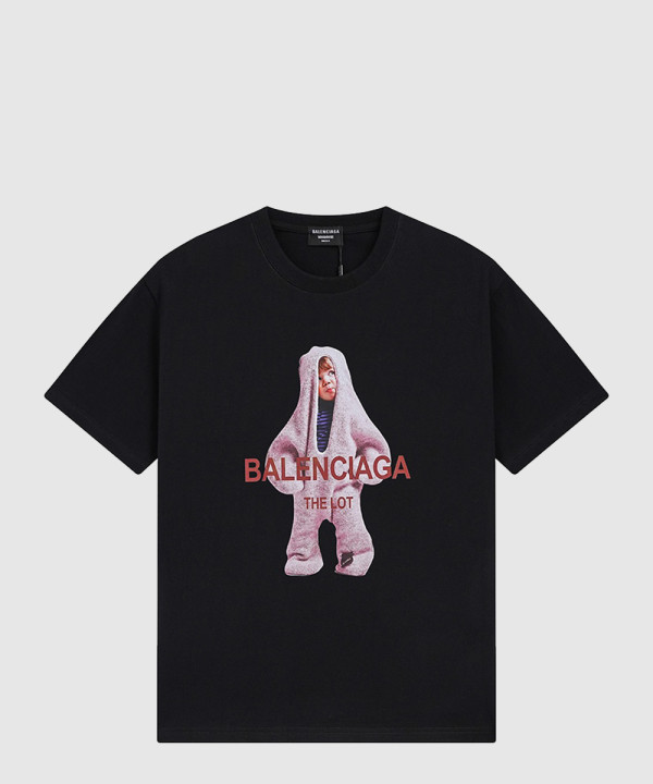 발렌시아가 로고 프린트 반팔