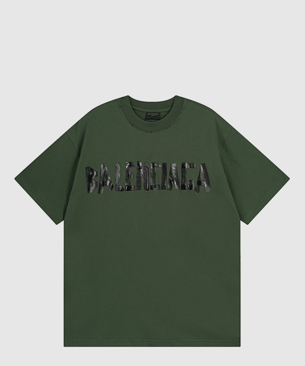 발렌시아가 로고 프린트 반팔