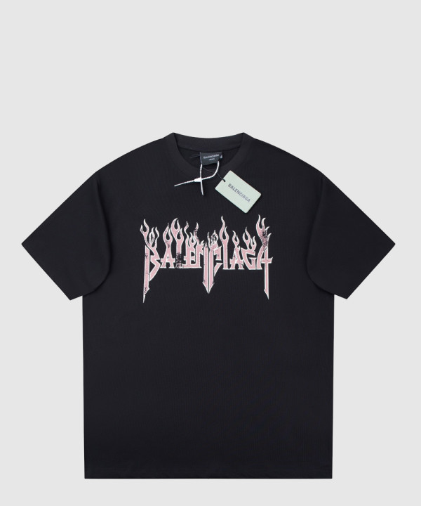 발렌시아가 로고 프린트 반팔