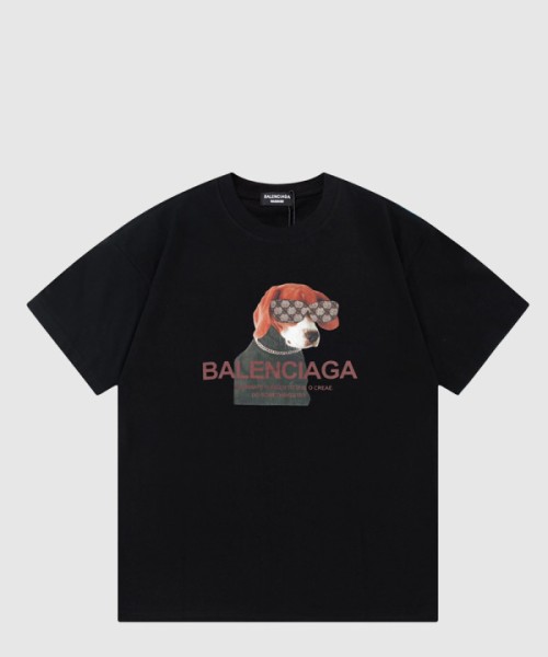 발렌시아가 로고 프린트 반팔