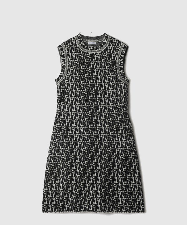 버버리 라인 참 패턴 울 블렌드 드레스