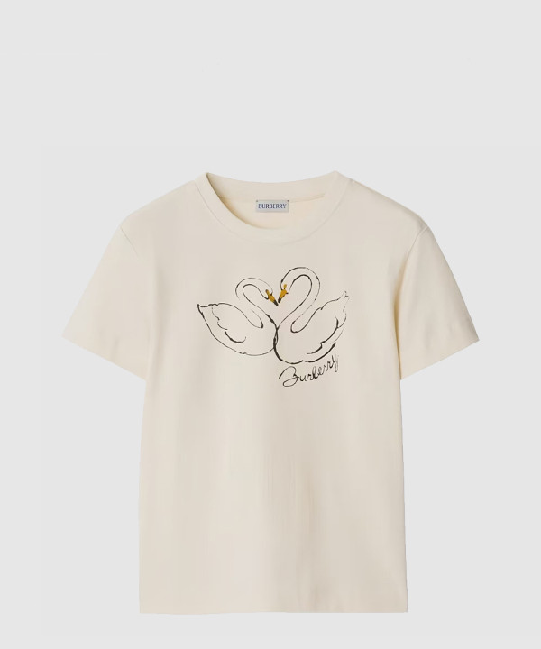 버버리 스완 코튼 박시 티셔츠