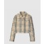 버버리 크롭 체크 데님 재킷