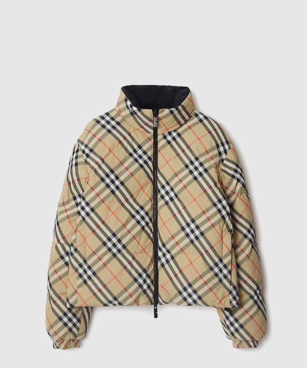 버버리 로고 쇼트 코트