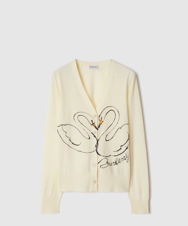 버버리 로고 니트 코트