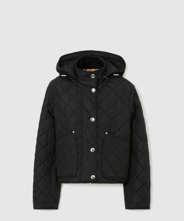 버버리 로고 쇼트 코트