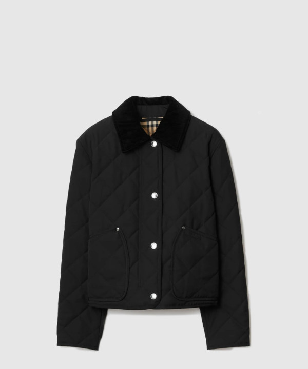 버버리 로고 쇼트 코트