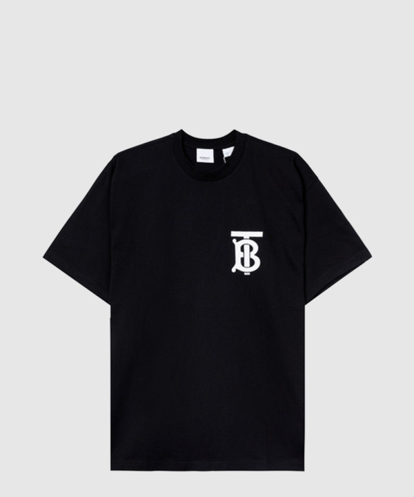 버버리 로고 코튼 티셔츠