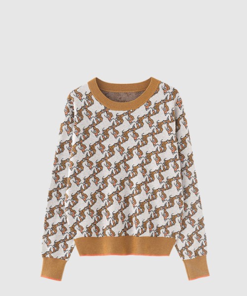 버버리 빌리엘 패턴 니트