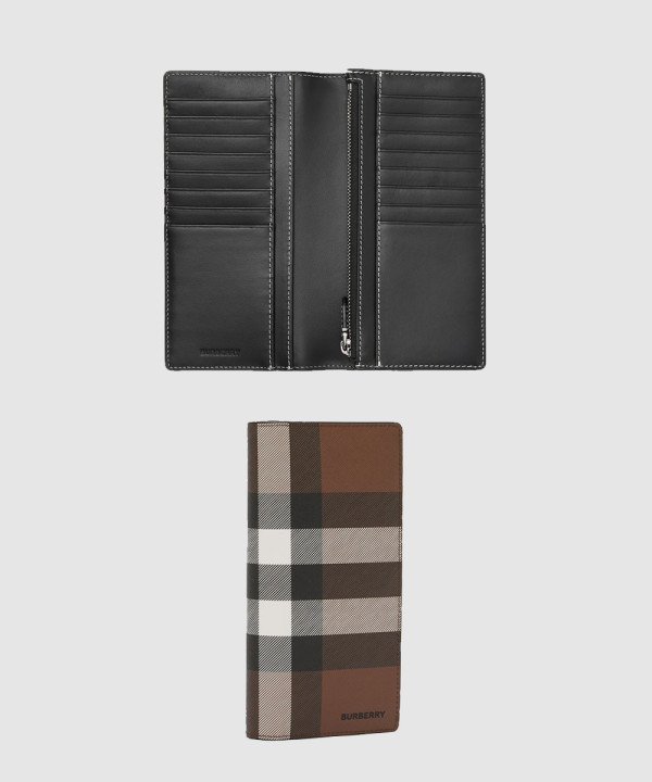버버리 체크 E 캔버스 장지갑 80366701