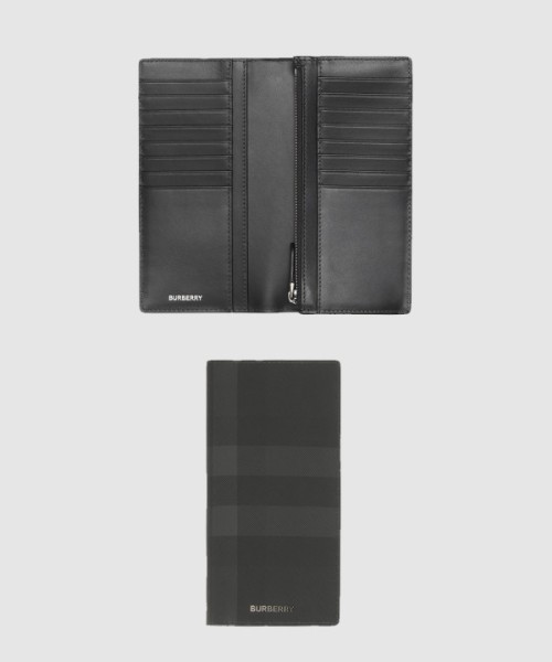 버버리 체크 레더 장지갑 80547851