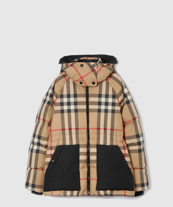 버버리 체크 퍼퍼 재킷