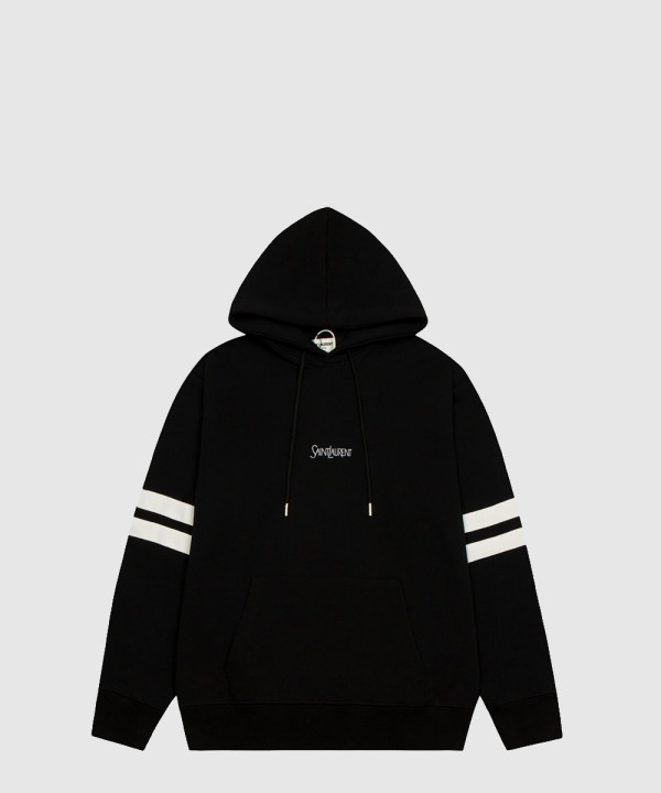 생로랑 로고 쇼트 코트