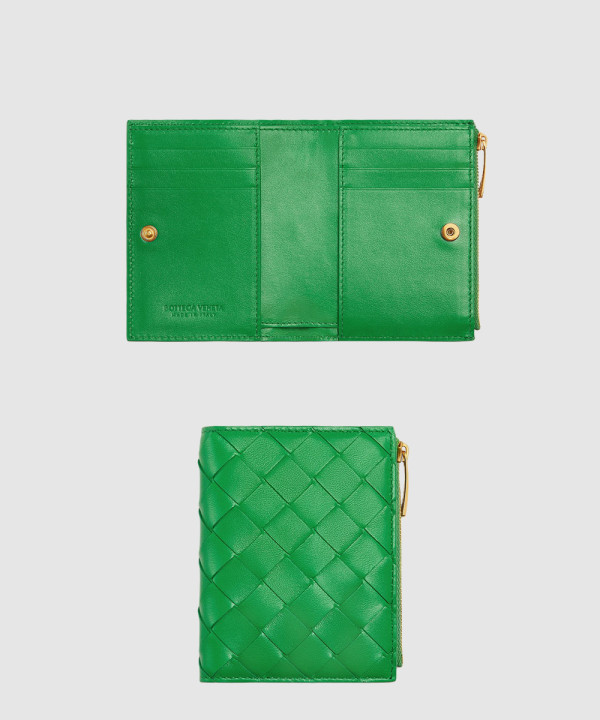 보테가베네타 스몰 인트레치아토 폴더형 지갑 742330