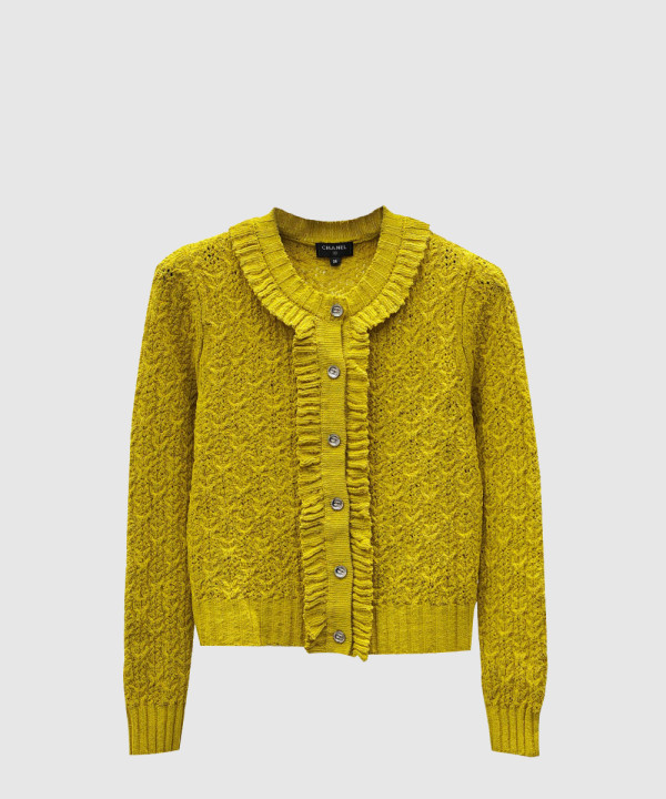 샤넬 프린트 니트 톱