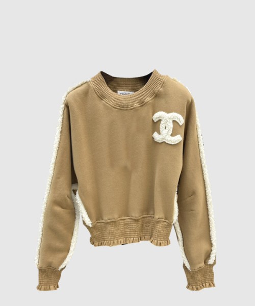 샤넬 프린트 니트 톱