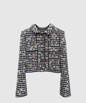 샤넬 로고 쇼트 코트