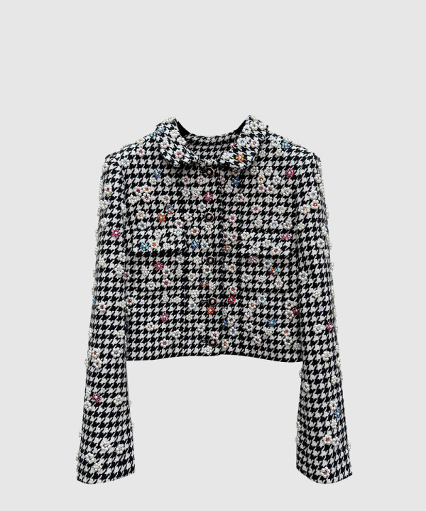 샤넬 로고 쇼트 코트