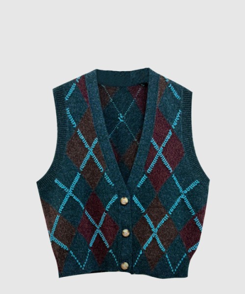 샤넬 프린트 니트 톱