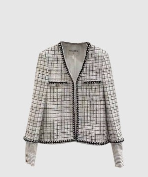 샤넬 로고 쇼트 코트