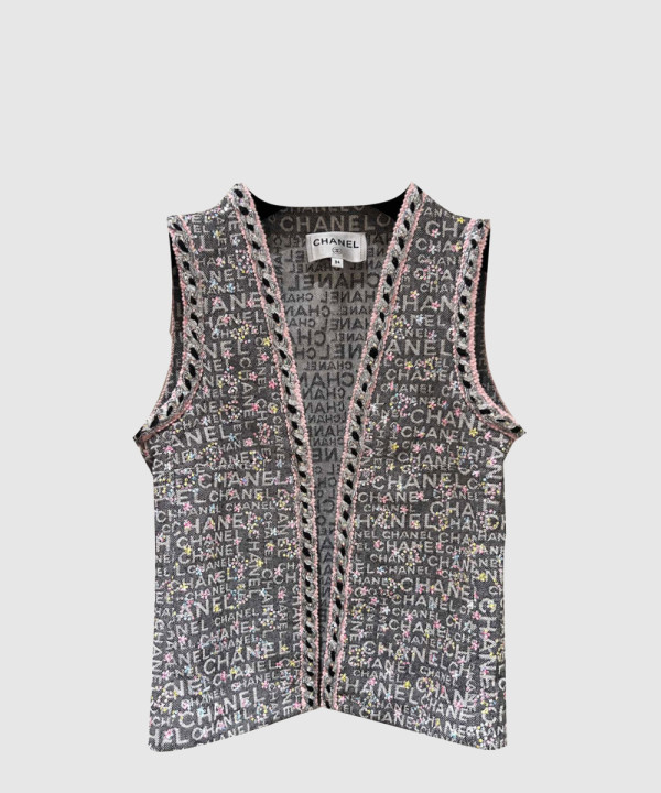 샤넬 로고 쇼트 코트