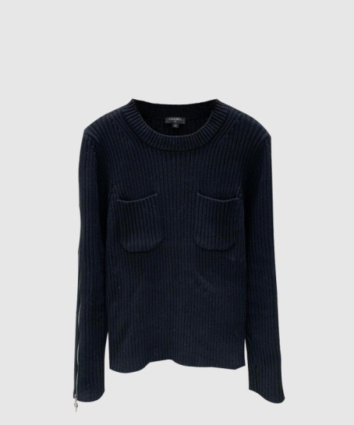 샤넬 프린트 니트 톱